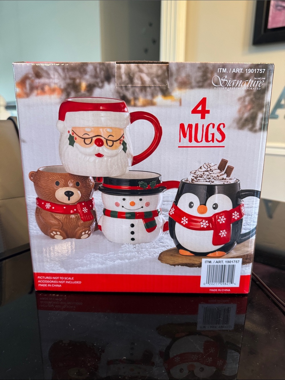 Signature Holiday Character Mug Set - Red, White, Black